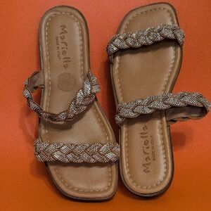 Masiello Braided Brown Sandals for Women